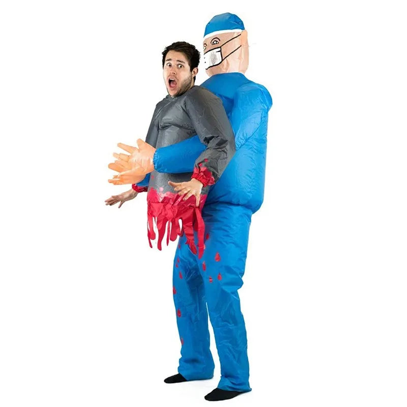 SpookMorph – Aufblasbares Chirurg Halloween Kostüm mit Geist – Herren Outfit