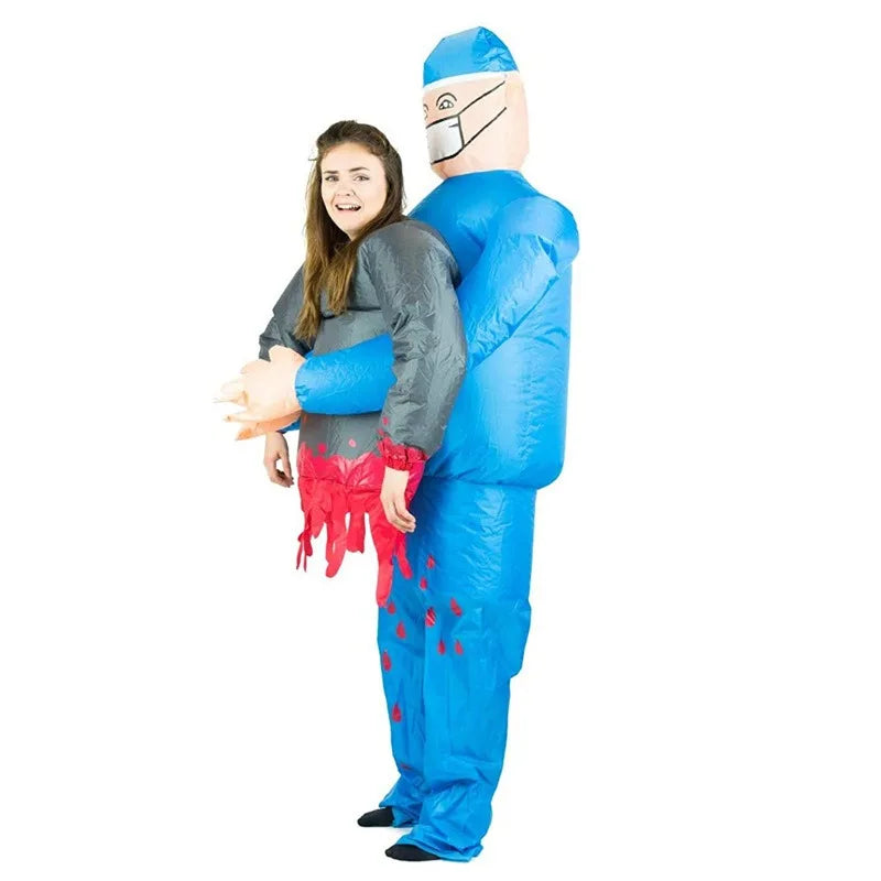 SpookMorph – Aufblasbares Chirurg Halloween Kostüm mit Geist – Herren Outfit
