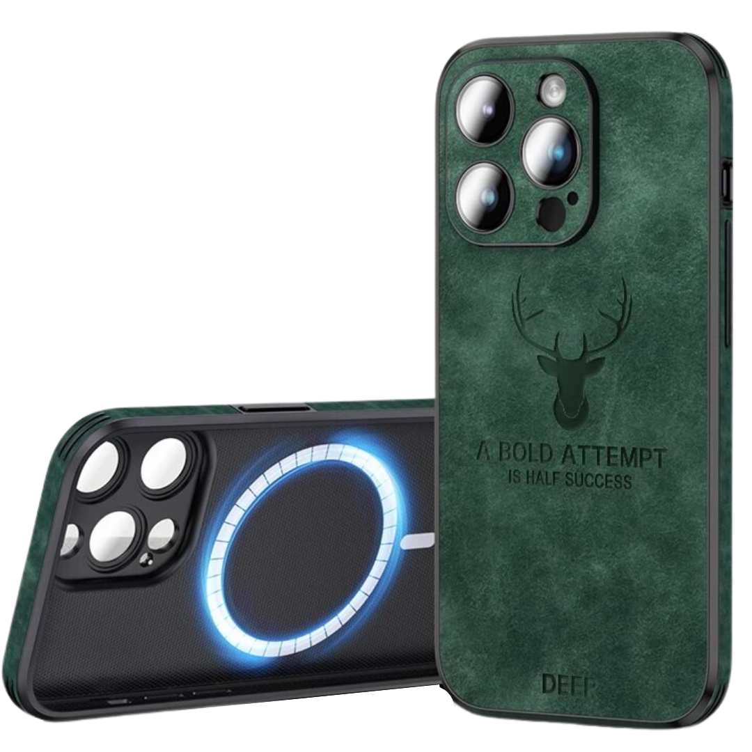 Deer – iPhone-Hülle Leder stoßfest & elegant – ideal für Alltag & Büro