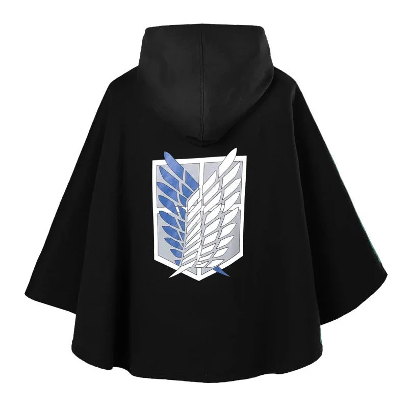 KuroHaven Grüne Cosplay-Cape – Unisex Japanischer Stil mit Kapuze