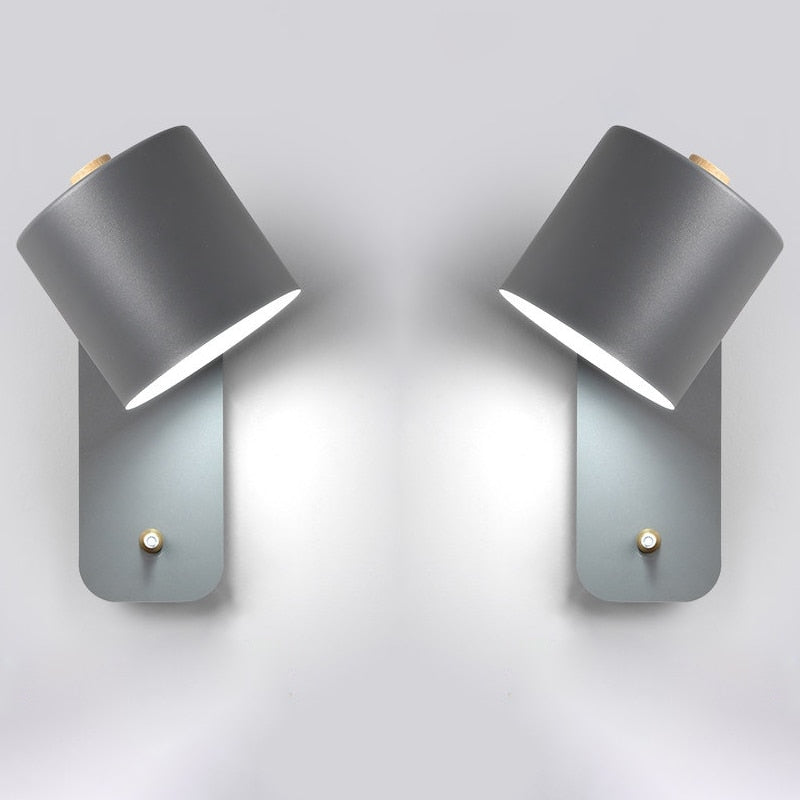 Moderne LED-væglamper med kontakt til indendørs dekoration