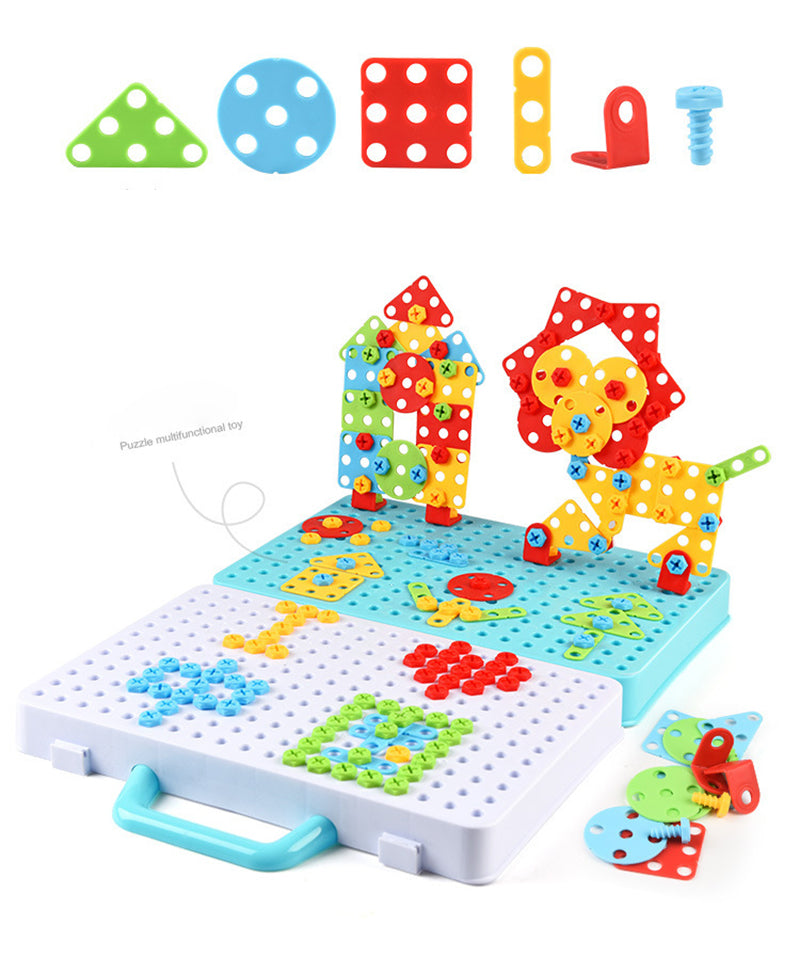 Kreativbaukasten mit Spielzeugbohrmaschine - BuildyDrill