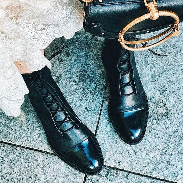 Lea - Damen Vintage Stiefel mit Absätzen