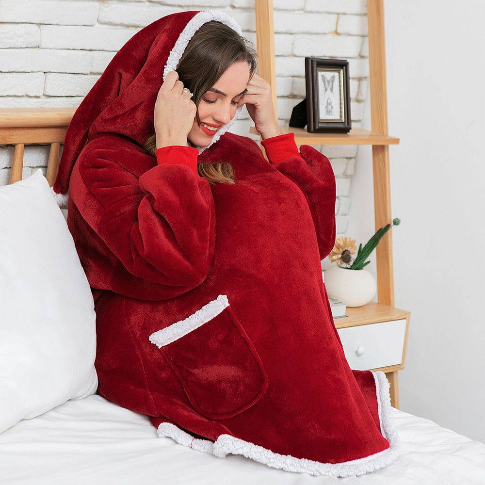 Winter Oversized Hoodie Blanket – Kuscheliger Hoodie für kalte Tage