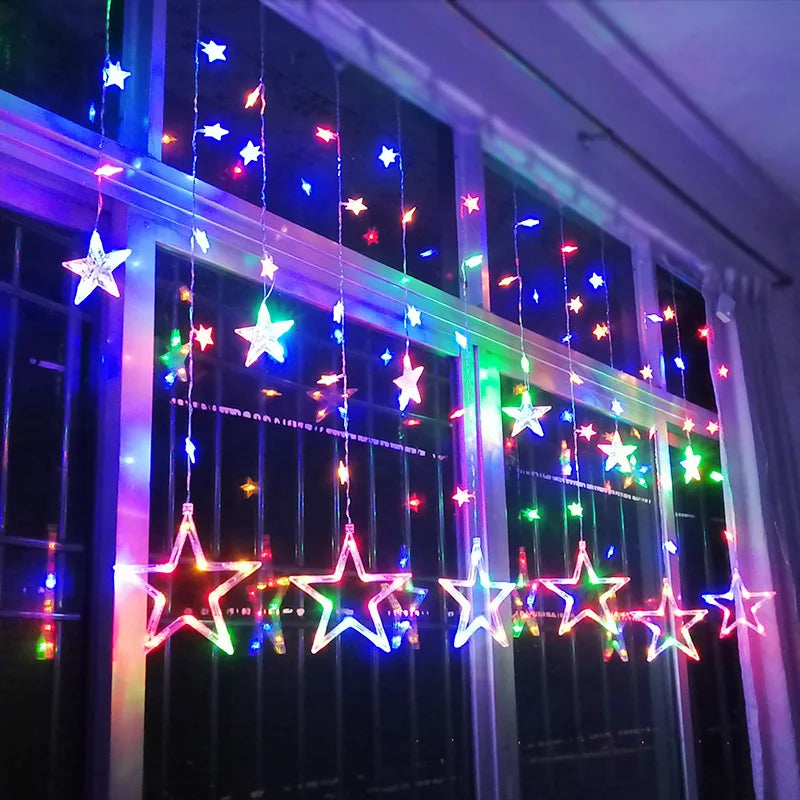 LumiStar – LED stjerne-lyskæde gardinbelysning jul