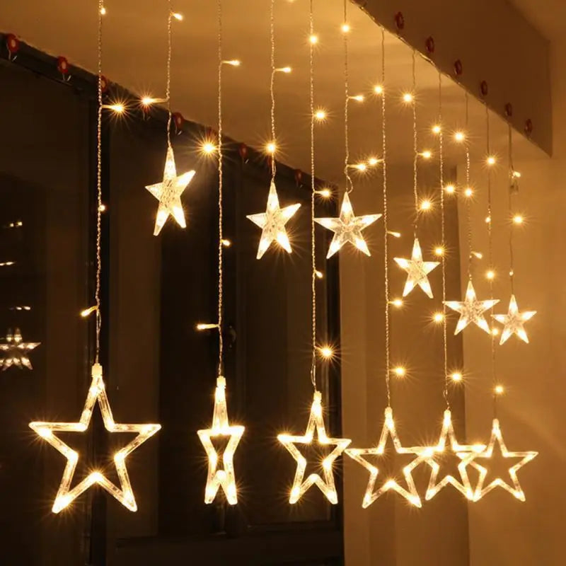LumiStar – LED stjerne-lyskæde gardinbelysning jul