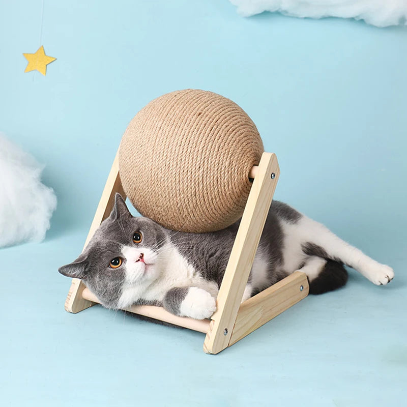SisalSphere Elegance – Stilvolles Kratzspielzeug für Katzen mit natürlichem Charme