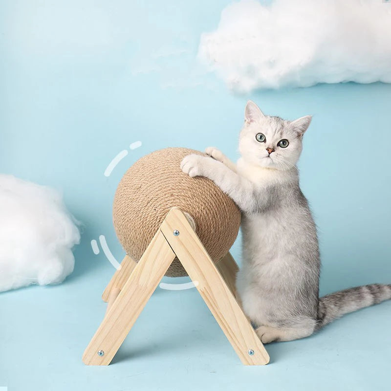 SisalSphere Elegance – Stilvolles Kratzspielzeug für Katzen mit natürlichem Charme
