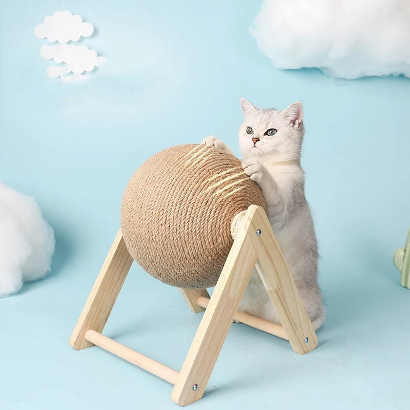 SisalSphere Elegance – Stilvolles Kratzspielzeug für Katzen mit natürlichem Charme