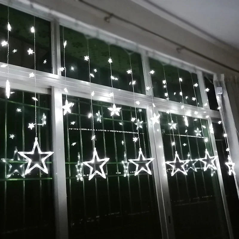 LumiStar – LED stjerne-lyskæde gardinbelysning jul