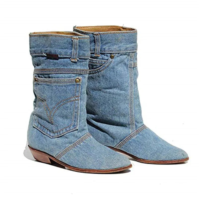 Lässige Denim-Stiefel für Frauen - Kaira