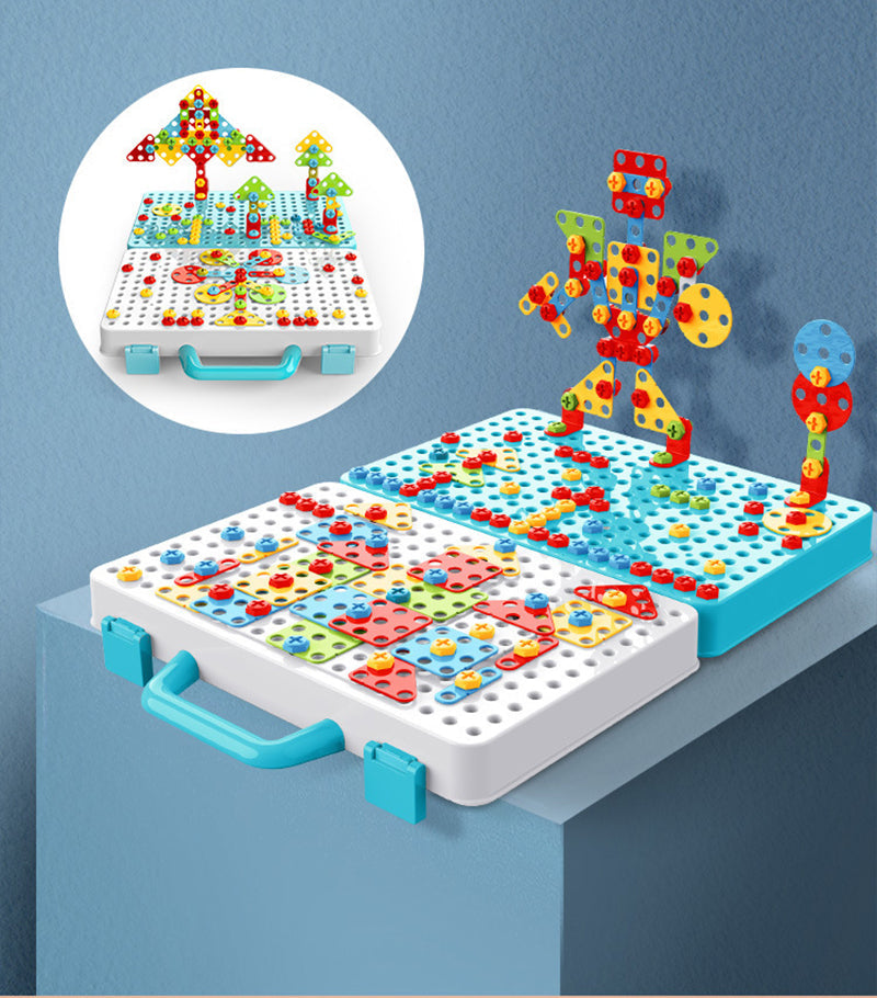 Kreativbaukasten mit Spielzeugbohrmaschine - BuildyDrill
