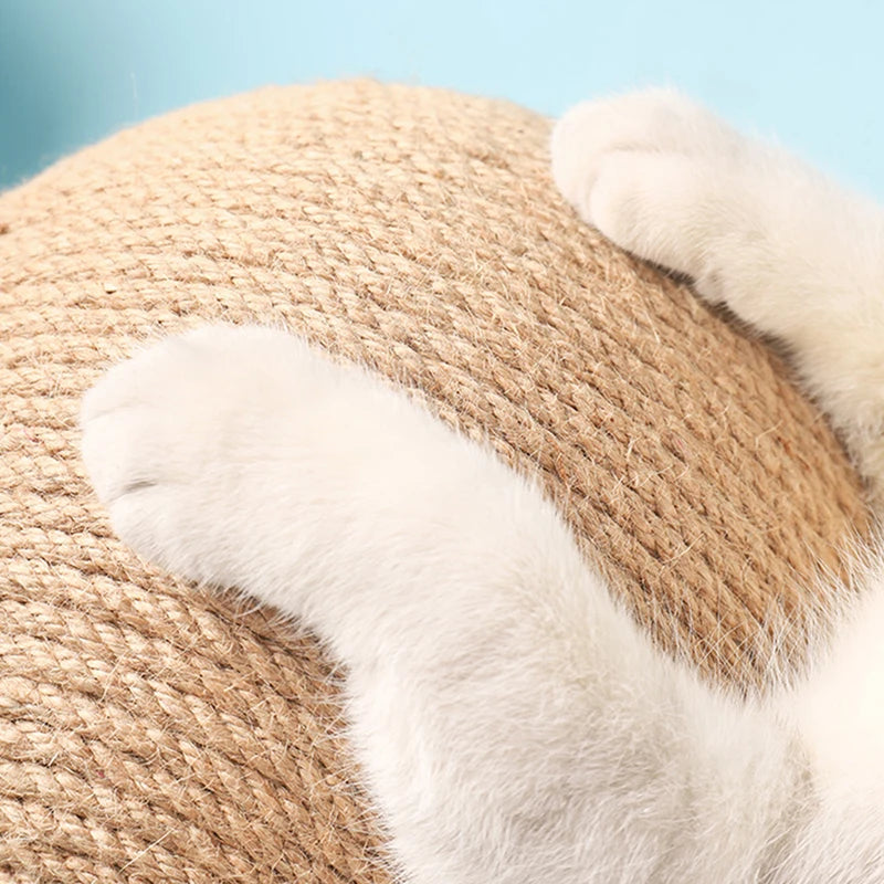 SisalSphere Elegance – Stilvolles Kratzspielzeug für Katzen mit natürlichem Charme