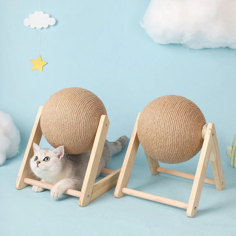 SisalSphere Elegance – Stilvolles Kratzspielzeug für Katzen mit natürlichem Charme