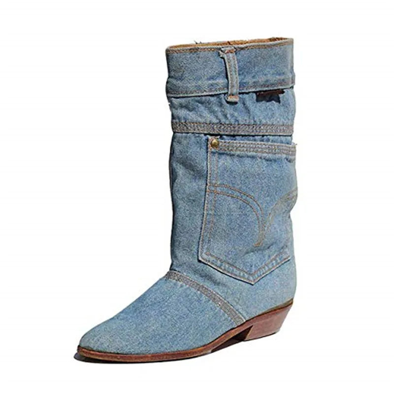 Lässige Denim-Stiefel für Frauen - Kaira