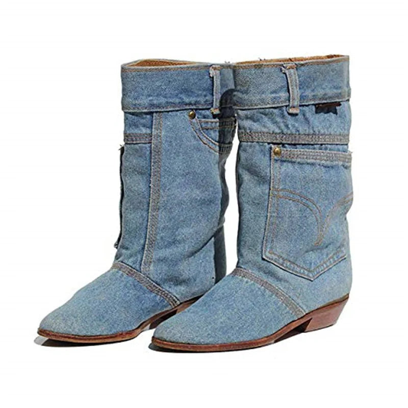 Lässige Denim-Stiefel für Frauen - Kaira