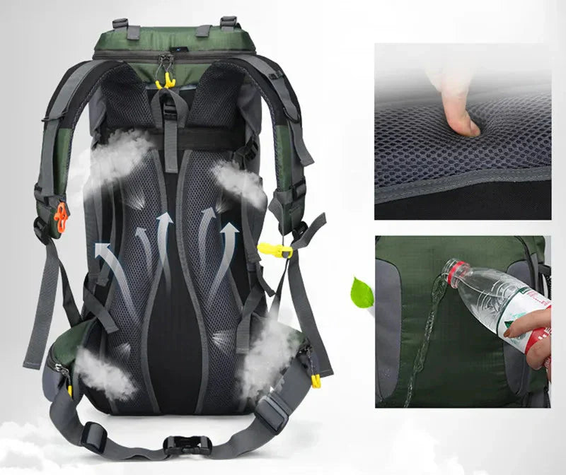 OutdoorHaven - 60L Rucksack - Wasserdicht, robust und geräumig