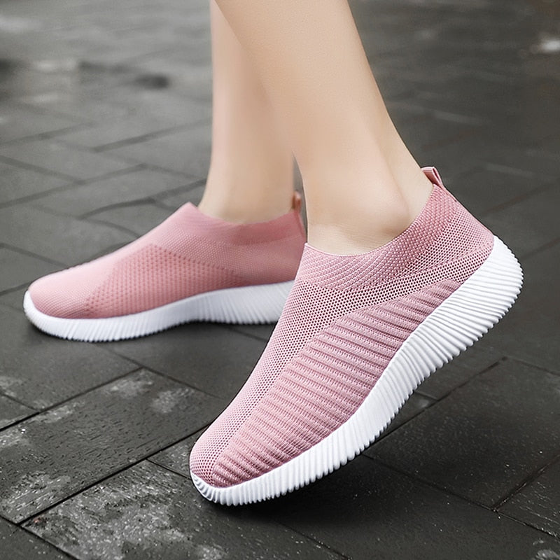 Ava – Rosa Slip-on Mesh Turnschuhe für Damen mit leichtem Komfort