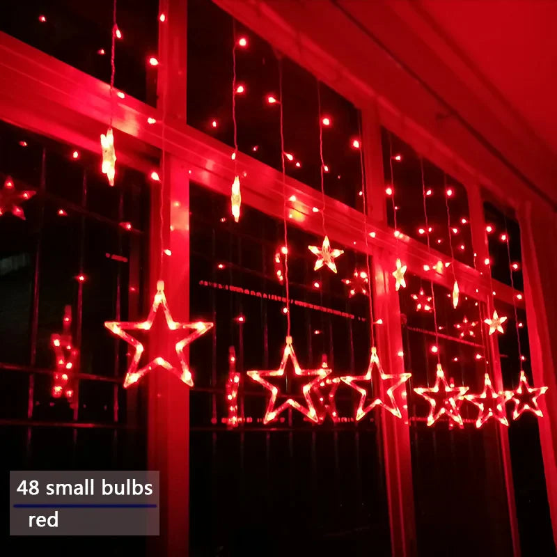 LumiStar – LED stjerne-lyskæde gardinbelysning jul