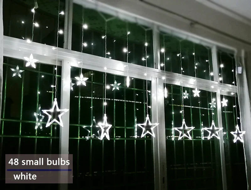 LumiStar – LED stjerne-lyskæde gardinbelysning jul