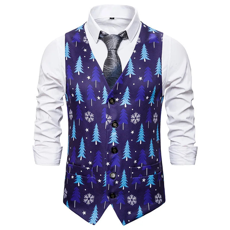 Varentio pánské sako s 3D potiskem – Slim Fit, vintage styl a elegantní design