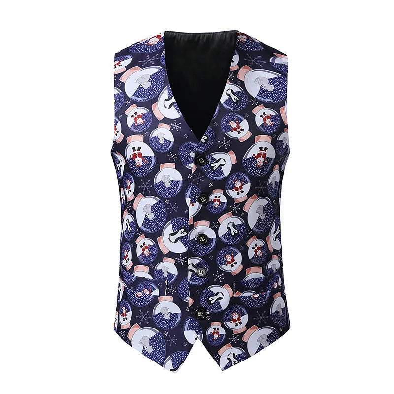 Varentio pánské sako s 3D potiskem – Slim Fit, vintage styl a elegantní design