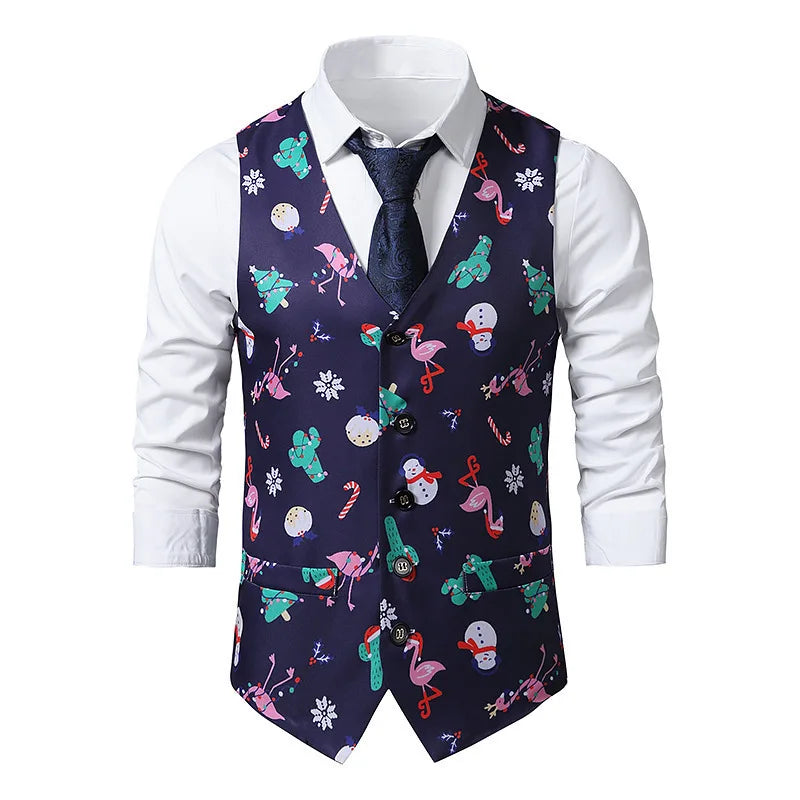 Varentio pánské sako s 3D potiskem – Slim Fit, vintage styl a elegantní design