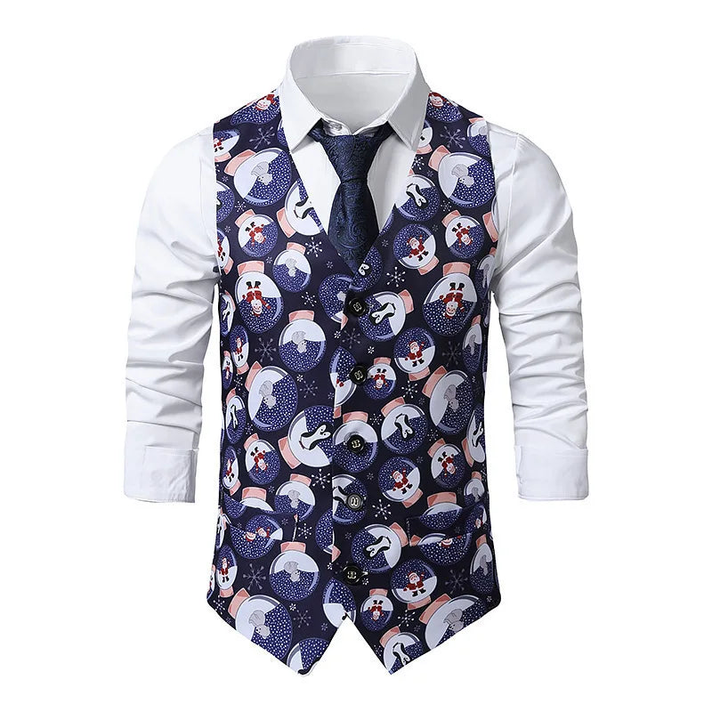 Varentio pánské sako s 3D potiskem – Slim Fit, vintage styl a elegantní design