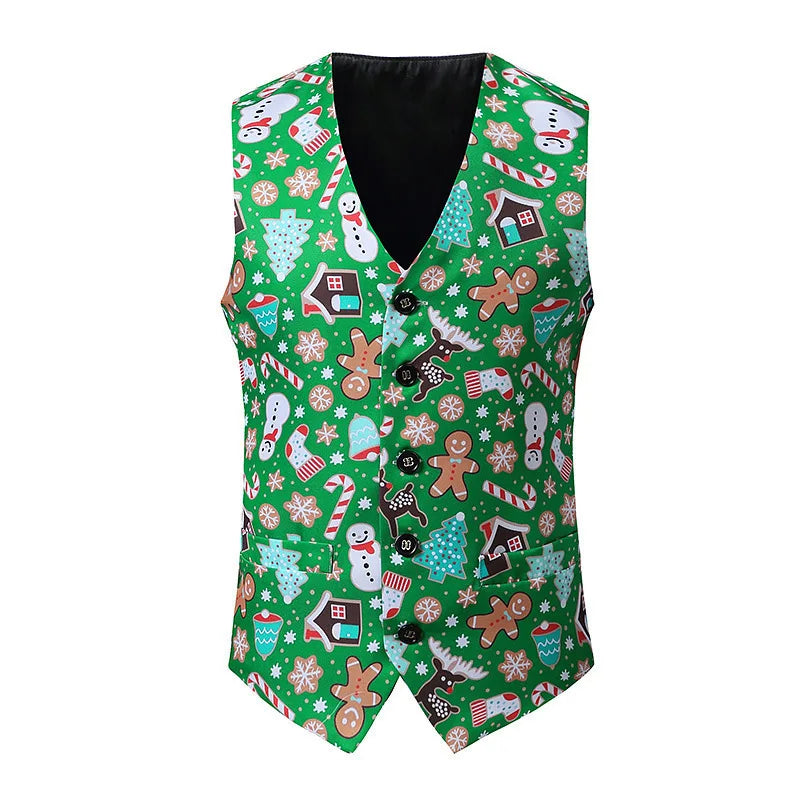 Varentio pánské sako s 3D potiskem – Slim Fit, vintage styl a elegantní design