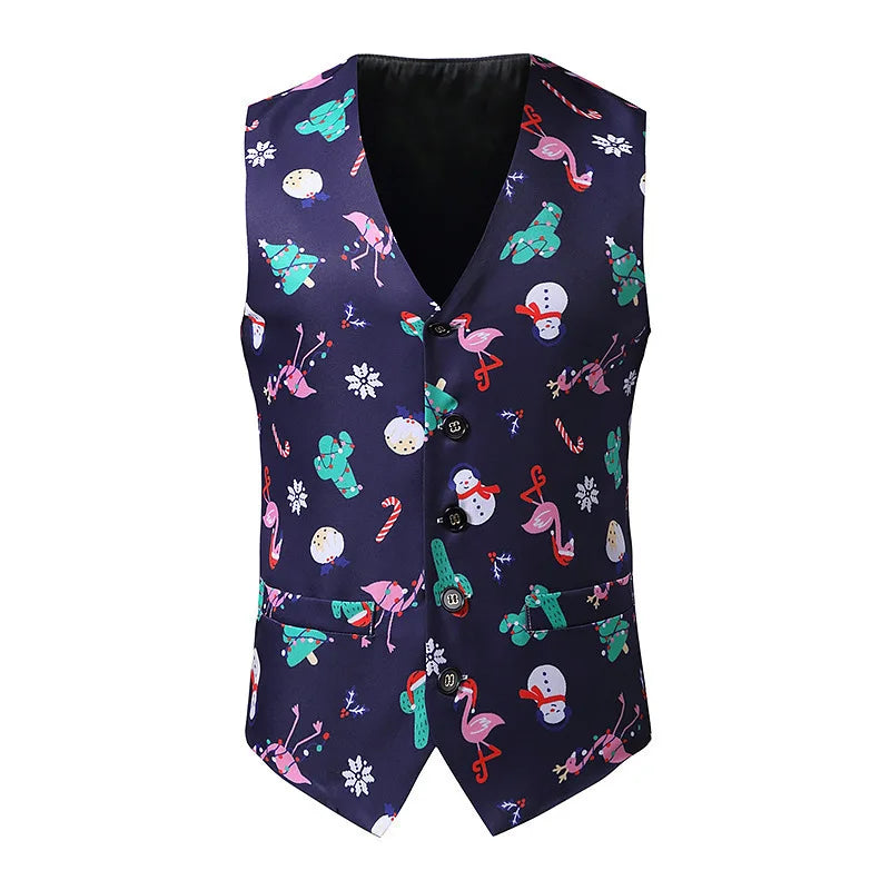 Varentio pánské sako s 3D potiskem – Slim Fit, vintage styl a elegantní design