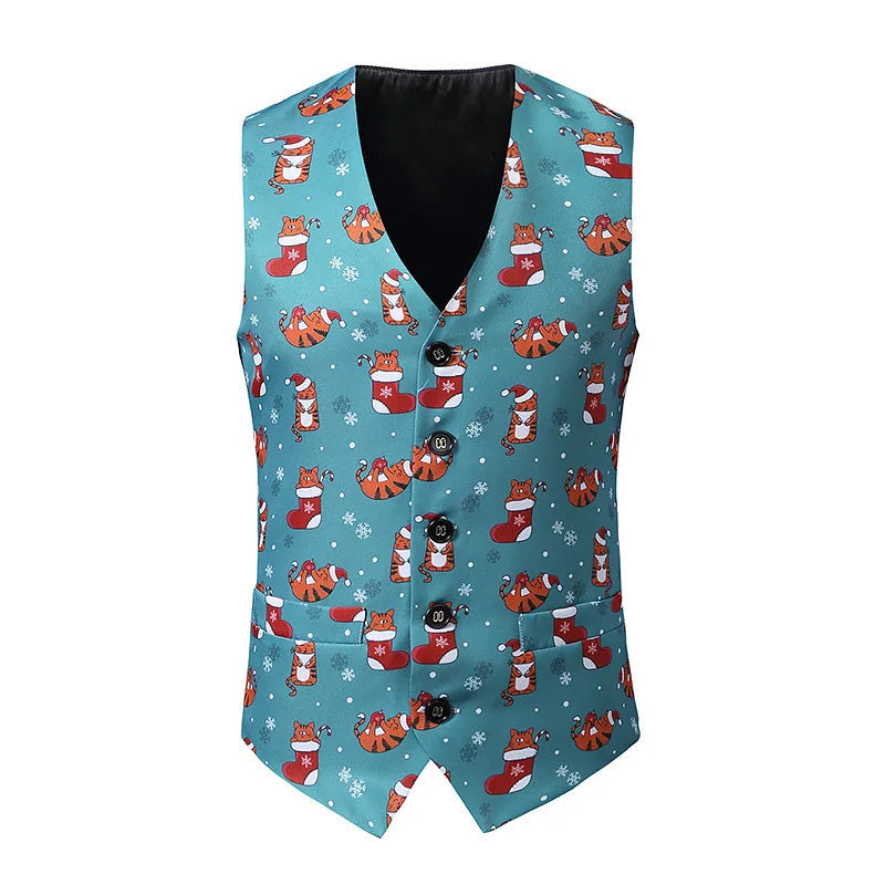 Varentio pánské sako s 3D potiskem – Slim Fit, vintage styl a elegantní design