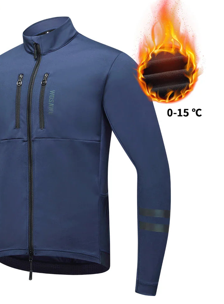 Nordyve Fleece Fahrradjacke – Warm, Winddicht & Bequem für Aktive Männer im Freien