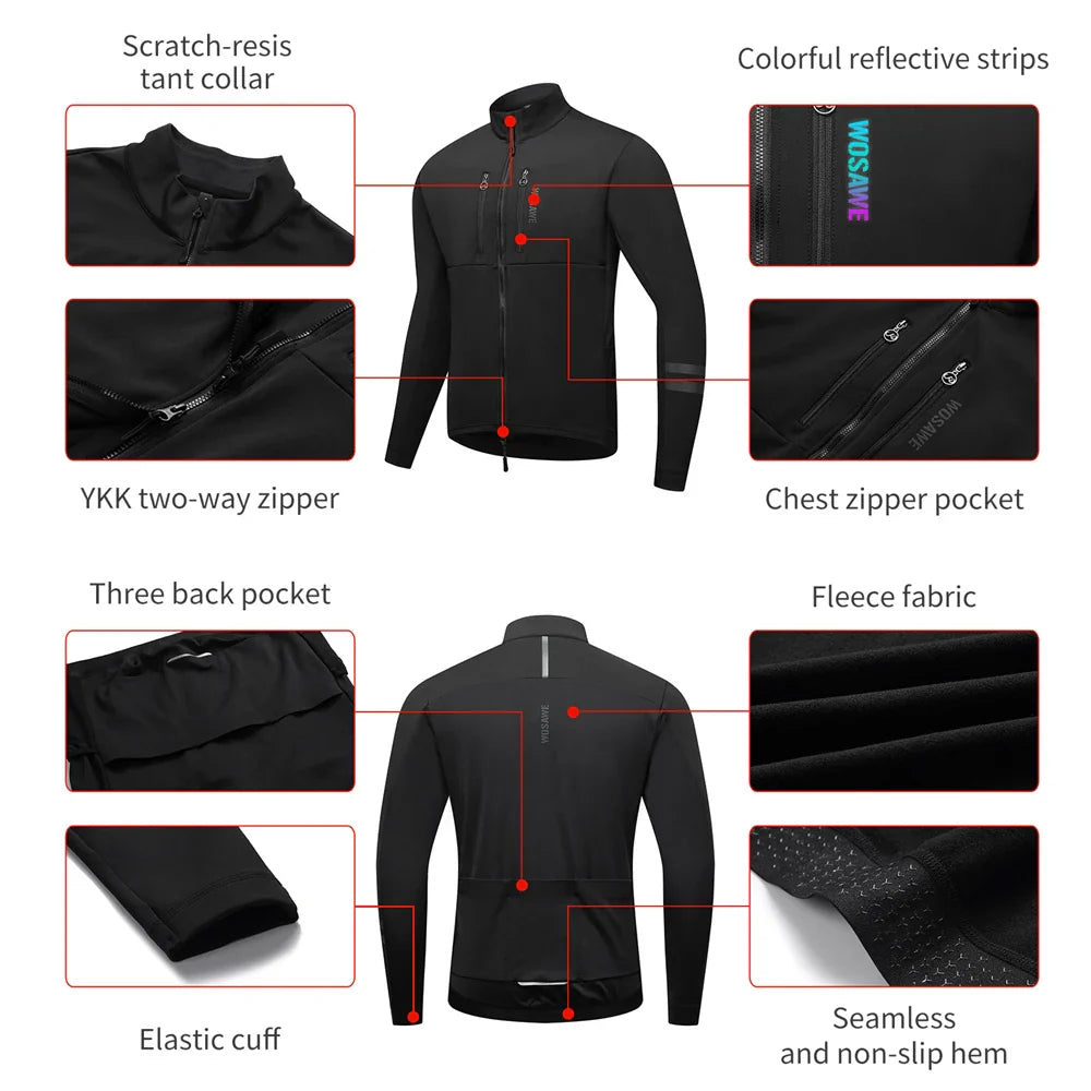 Nordyve Fleece Fahrradjacke – Warm, Winddicht & Bequem für Aktive Männer im Freien