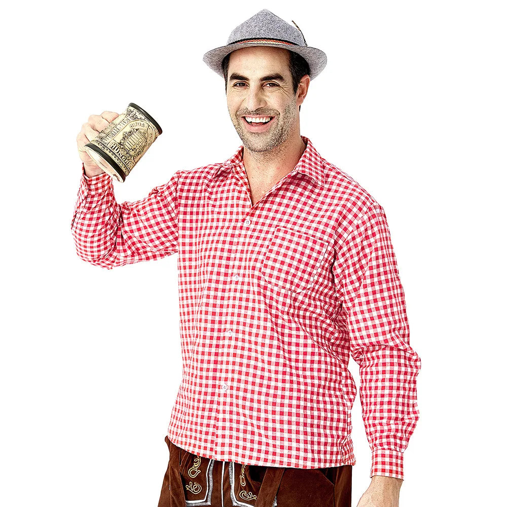 BavariaGent – Herren Lederhosen Set mit Hemd & Hut – Wiesn-Look für Männer