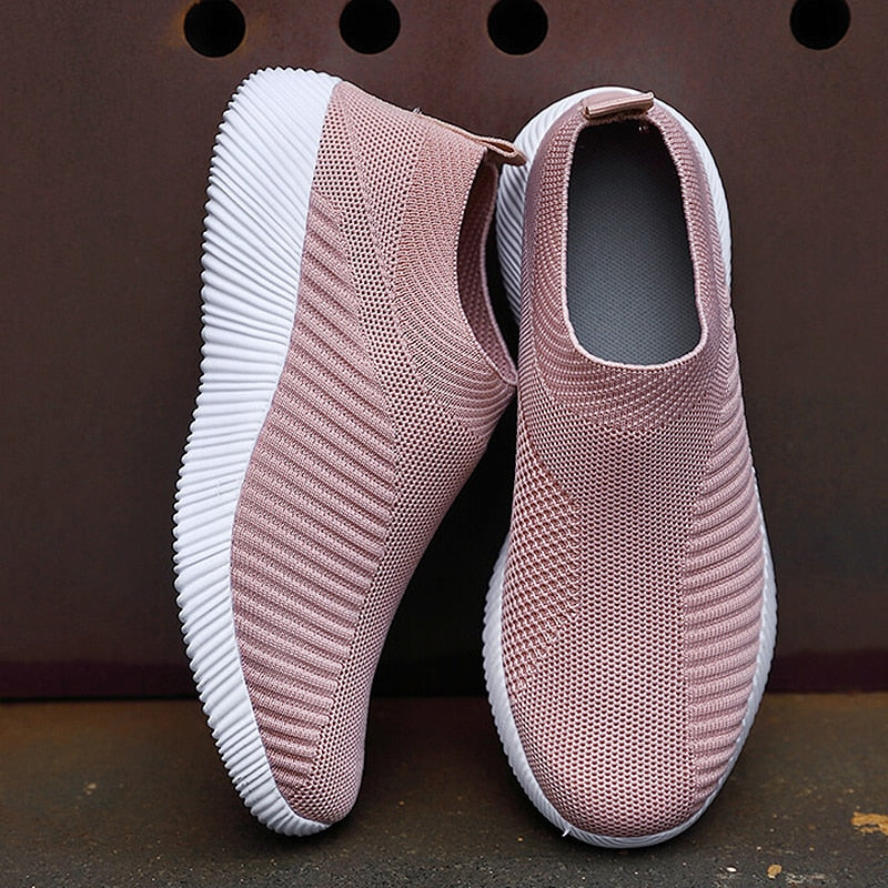 Ava – Rosa Slip-on Mesh Turnschuhe für Damen mit leichtem Komfort