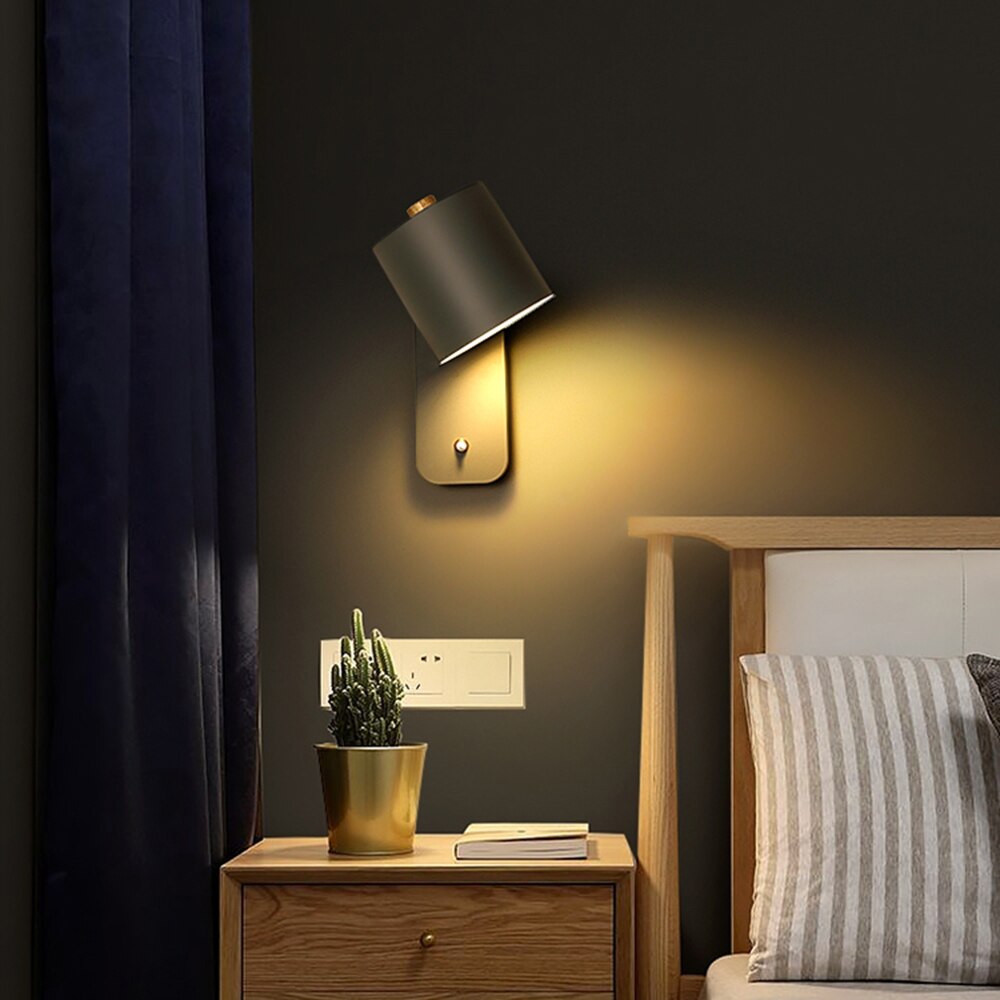Moderne LED-væglamper med kontakt til indendørs dekoration