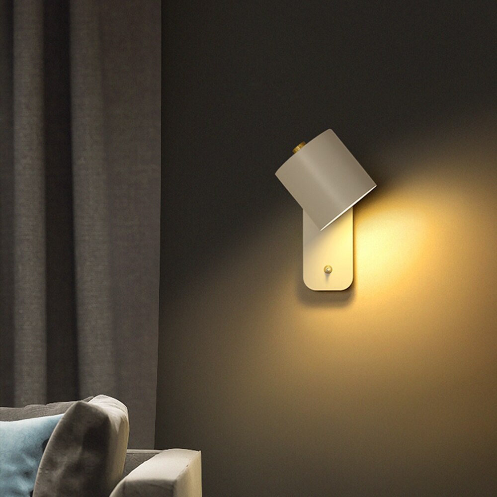 Moderne LED-væglamper med kontakt til indendørs dekoration