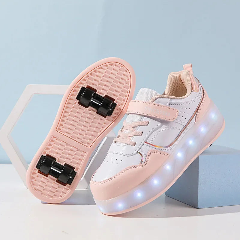 SkatePro – Vier-Rad Rollschuhe warm & stabil – Kinder und Erwachsene Herbst/Winter