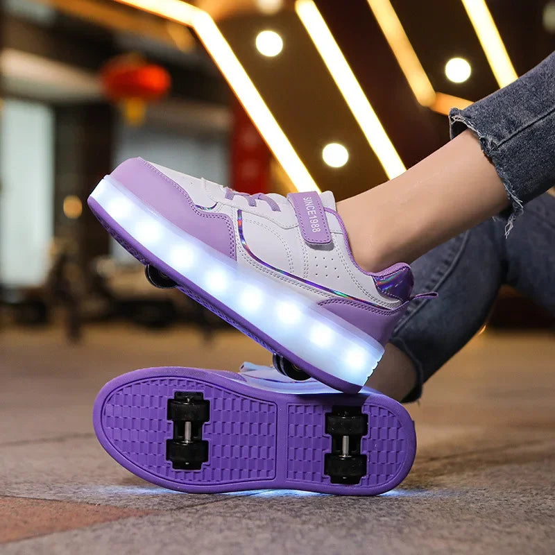 SkatePro – Vier-Rad Rollschuhe warm & stabil – Kinder und Erwachsene Herbst/Winter