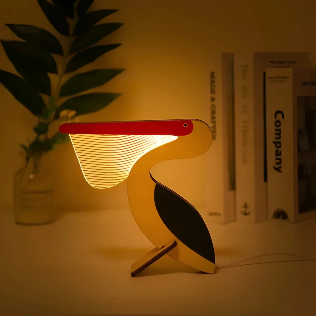 WildGlow Wooden Animals Tischlampe - Magisches Nachtlicht für Kinderzimmer