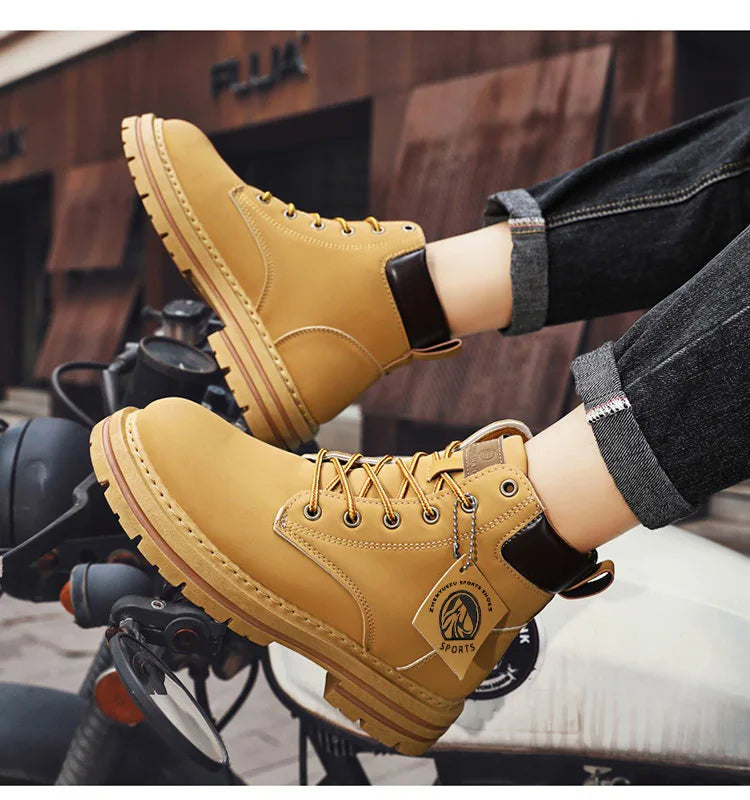 Hugo – Stivali da moto da uomo in pelle, idrorepellenti, resistenti all'inverno