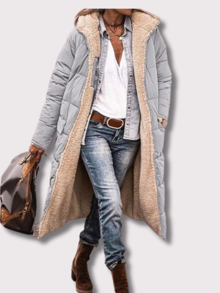 Parka Sherpa reversibile con cappuccio – alla moda, versatile e caldo per l'inverno