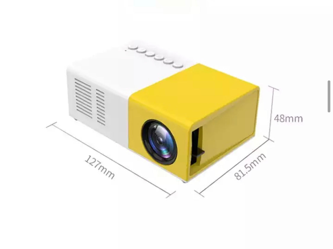 Devako HD Mini-Projektor - 1080P HD, 1000 Lumen, flere tilslutninger, fjernbetjening inkluderet