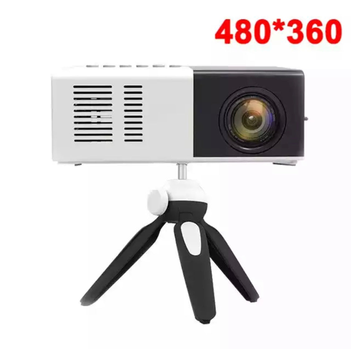 Devako HD Mini-Projektor - 1080P HD, 1000 Lumen, flere tilslutninger, fjernbetjening inkluderet