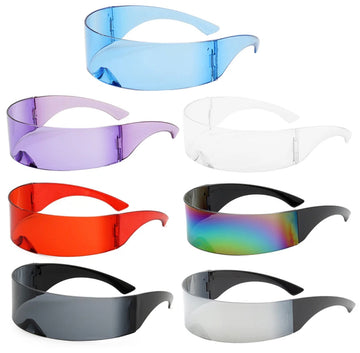 Devako Retro Rave Glasses - Randlose Brille für Partys & Raves