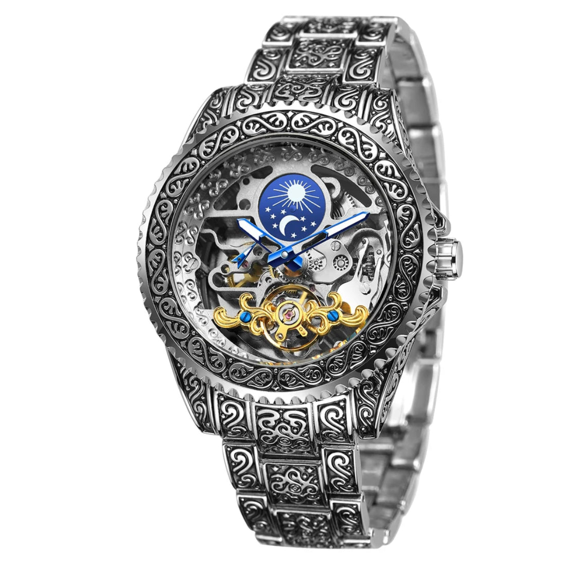 Devako Automatik Tourbillon Uhr - 30m wasserdicht, Automatikwerk, verstellbare Größe