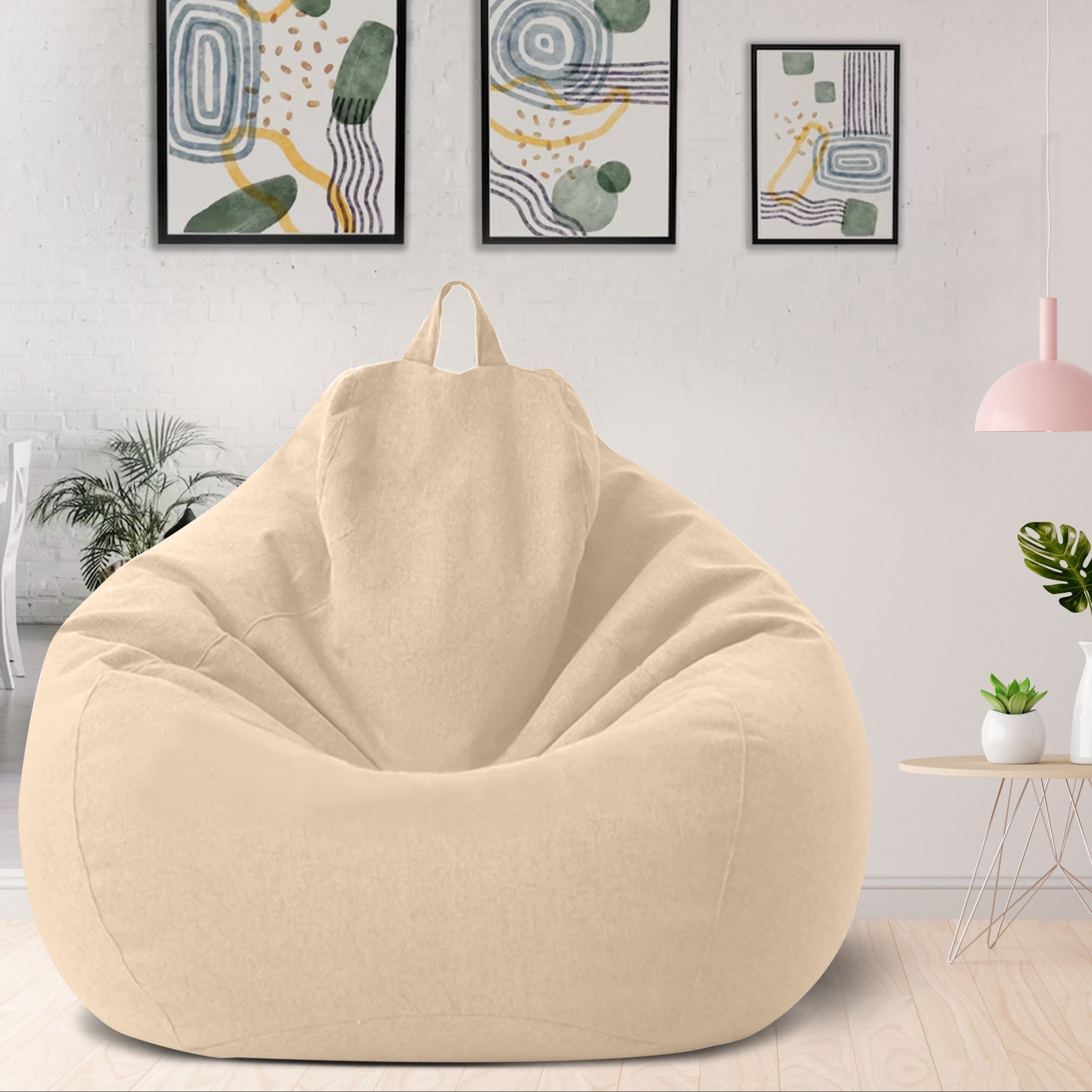 Linumo – Sitzsack Leinen ergonomisch – ideal für Zuhause