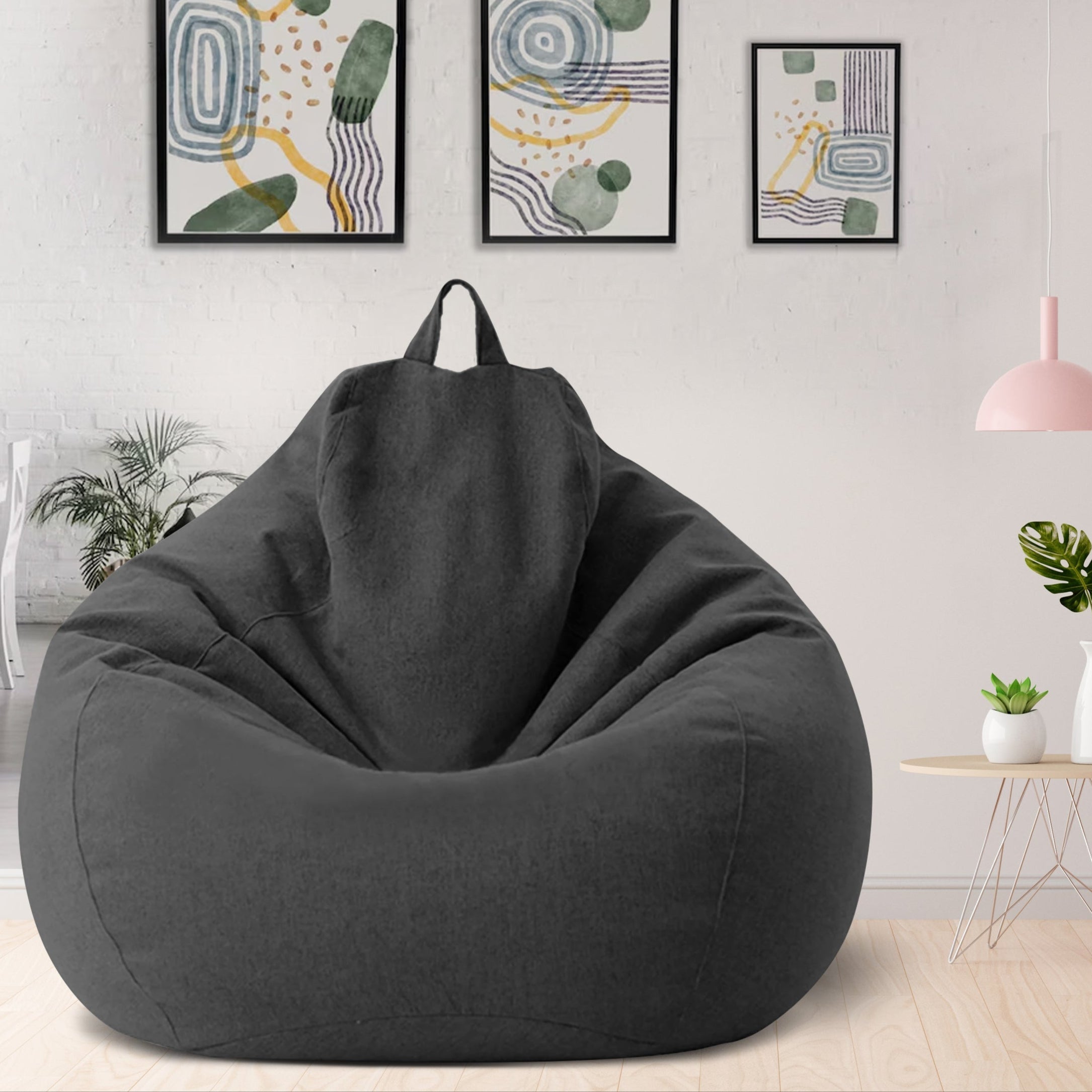 Linumo – Sitzsack Leinen ergonomisch – ideal für Zuhause