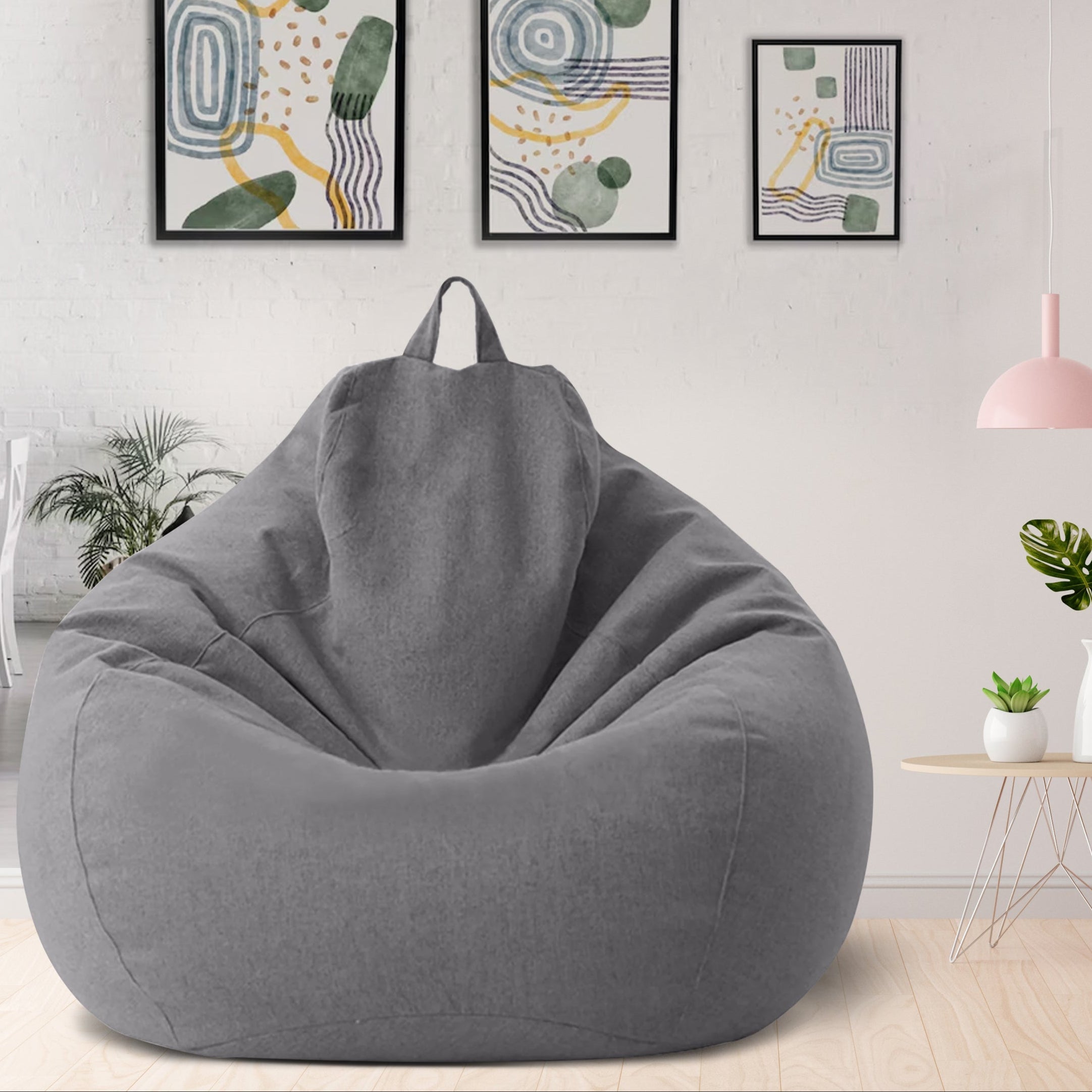 Linumo – Sitzsack Leinen ergonomisch – ideal für Zuhause