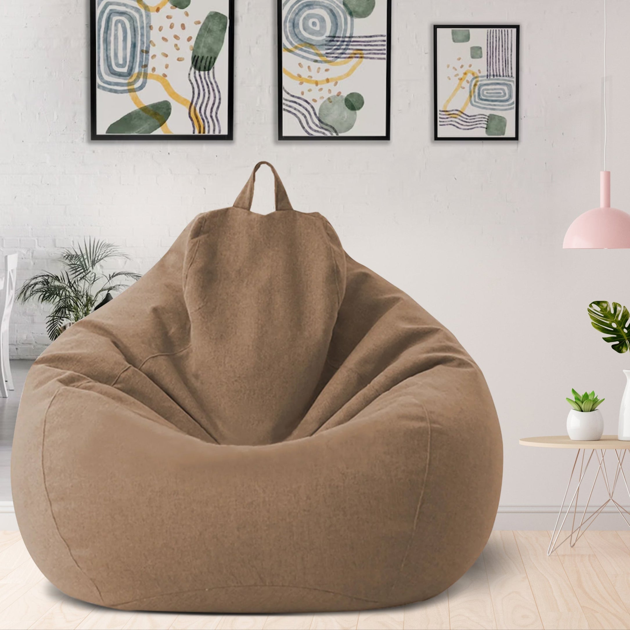 Linumo – Sitzsack Leinen ergonomisch – ideal für Zuhause
